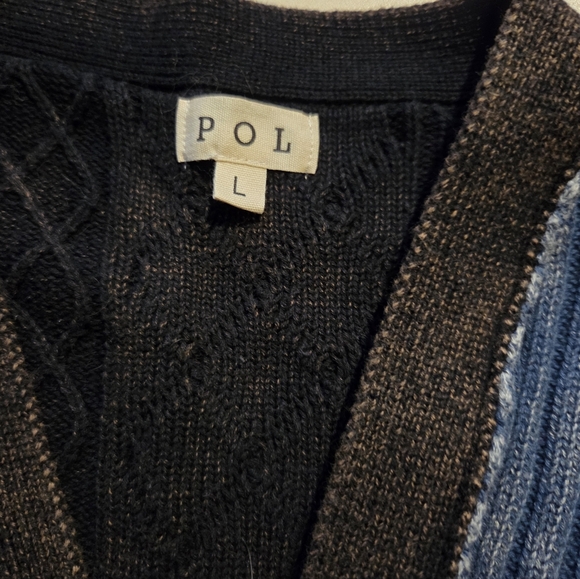 POL Black and Blue Knit Cardigan - Picture 2 of 4